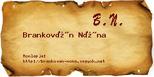 Brankován Nóna névjegykártya